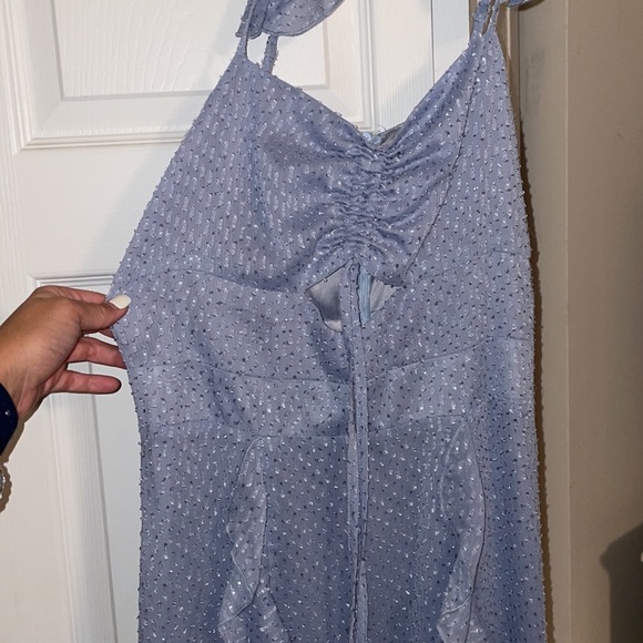 DUSTY BLUE x FLIRTY DRESS - Picture 3 of 5